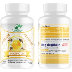 Propolis Polen Arı Sütü 3 Adet 100 Tablet