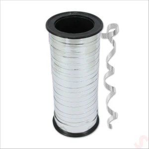 Süsle Bebek ve Parti Rafya, 5 mm x 91 mt - Metalik Gümüş