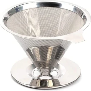 Pour Over Coffee Dripper Reusable Drip Cone Coffee Filter Portable Pour Over Coffee Maker Home Office Camping (Yurt Dışından)