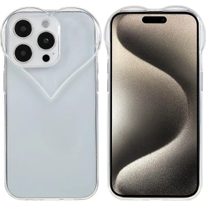 Forestl Digital iPhone15 Pro Yükseltilmiş Çerçeve Koruma Telefon Kapağı Tpu Cep Telefon Kılıfı Kalp Şeklinde Tasarım-Tövbe (Yurt Dışından)