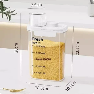 Boxinyue Store Mutfak Saklama Kutusu Şeffaf Evcil Hayvan Kedi Maması Pirinç Kovası Saklama Kavanozu (Yurt Dışından)