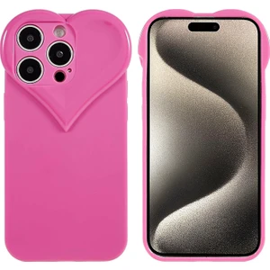 Forestl Digital iPhone15 Pro Yükseltilmiş Çerçeve Koruma Telefon Kapağı Tpu Cep Telefon Kılıfı Kalp Şeklinde Tasarım Günü (Yurt Dışından)