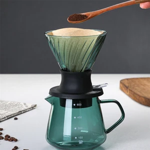 V60 V Shape Damla Kahve Damlatıcı ve Filtreler Için 600ML Daldırma Yeşil (Yurt Dışından)