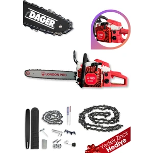 Pro CS5200 Benzinli Çift Egzozlu Profesyonel 3.5 Hp 58 cc Ağaç Dal Kesim Benzinli Hızar Motoru