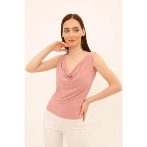Degaje Yaka Bluz 46 - Pudra