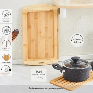 Güz 3 In 1 Bambu Nihale/Sunum/Kesme Tahtası