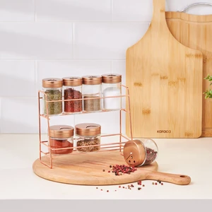 Top Copper 8'li Standlı Baharat Takımı