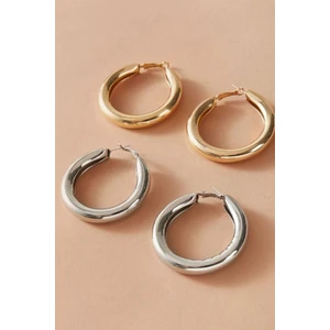 Orta Boy Boru Halka Küpe Seti 3 cm - 4'lü Set