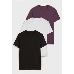 Four Man Bisiklet Yaka Standart Kalıp Basic Pamuklu Erkek T-Shirt 3lü Paket