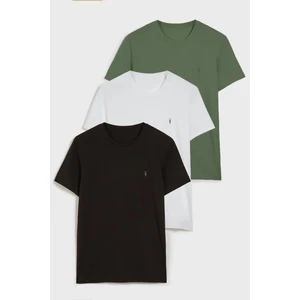 Four Man Bisiklet Yaka Standart Kalıp Basic Pamuklu Erkek T-Shirt 3lü Paket