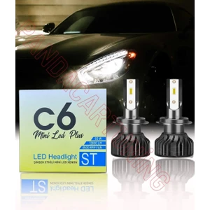 H1 LED Xenon Mini LED Xenon 12800 Lümen Beyaz Renk 6000 Kelvin