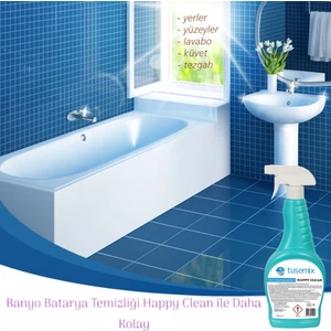 Happy Clean Banyo Fayans Kireç Çözücü ve Duşakabin Ağır Kir Temizleyici Sprey 750 ml
