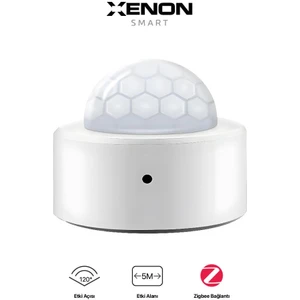 Xenon Smart Akıllı Hareket Sensörü Zigbee Protokolü Kullanan Hassasiyet Kontrollü PIR Sensörü (150°) X7613