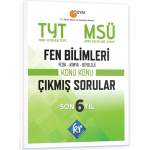 Kr Akademi Yayınları TYT - MSÜ Fen Bilimleri Son 6 Yıl Konu Konu Çıkmış Sorular