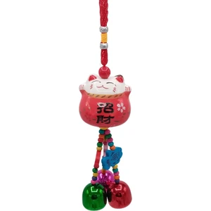 Dünyadan Hediyeler Feng Shui Maneki Neko Şans Kedisi Kırmızı No.3