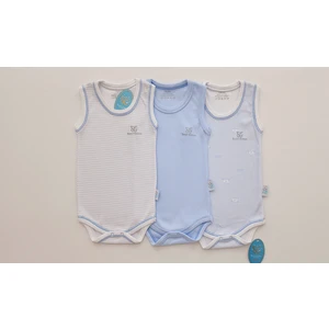 Sweet Cotton Atlet 3'lü Body Pamuklu Desenli Çıtçıtlı Zıbın