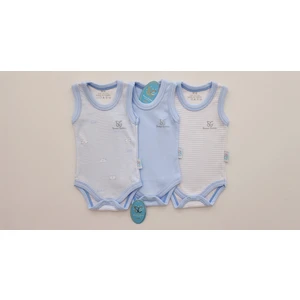 Sweet Cotton Atlet 3'lü Body Pamuklu Desenli Çıtçıtlı Zıbın