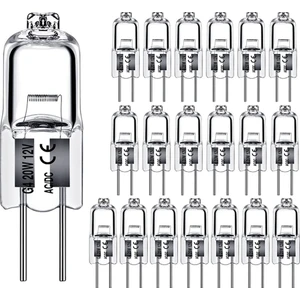40 Adet G4 12V 20W Halojen Lamba G4 12V Ampul Takılı Boncuk Kristal Lamba Halojen Ampul 20W 12V Halojen Ampuller (Yurt Dışından)