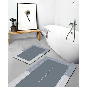 Sihirli Su Emici Banyo Paspası Kaymaz Tabanlı Kare