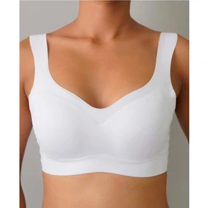 Lazer Kesim Pedli Seamless Bralet Sütyen-Beyaz