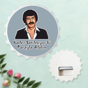 2'li Müslüm Gürses Kader Satılmıyor Ki Tasarımlı Kapak Şekilli Açacak Magnet