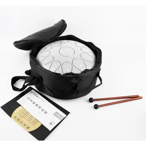 JTN-1213 12 Inç 13 Ses Ton Çelik Handpan Tongue Drum Davulu - Beyaz