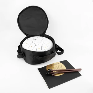 JTN-1011 10 Inç 11 Ses Ton Çelik Handpan Tongue Drum Davulu - Beyaz
