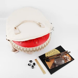 JTN-1415 14 Inç 15 Ses Ton Çelik Handpan Tongue Drum Davulu - Kırmızı