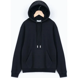 Kapüşonlu Uzun Kol Ceplı Siyah Renk Erkek Çocuk Sweatshırt