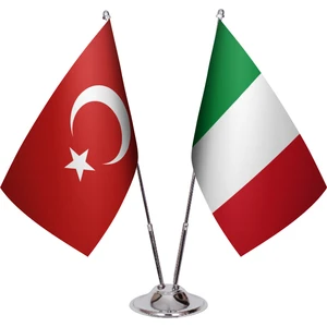Asya Bayrak Italya Ikili Masa Bayrağı