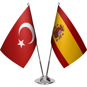 Asya Bayrak Ispanya Ikili Masa Bayrağı
