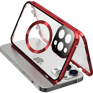 Forestl Digital Apple iPhone13 Pro Telefon Kılıfı Için 360 Derece Koruma Manyetik Kapak-Kırmızı (Yurt Dışından)