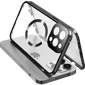 Forestl Digital Apple iPhone13 Pro Telefon Kılıfı Için 360 Derece Çift Taraflı Koruma Manyetik Kapak Black (Yurt Dışından)
