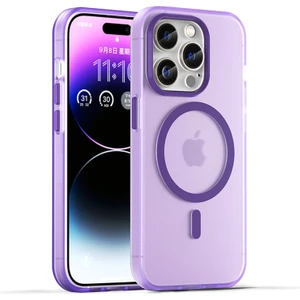 Forestl Digital Apple iPhone14 Pro Ravaboment Mat Telefon Kılıfı Için Tpu+Pc Çizgiye Karşı Çizelge Karşıtı Kapak-Dark Mor (Yurt Dışından)