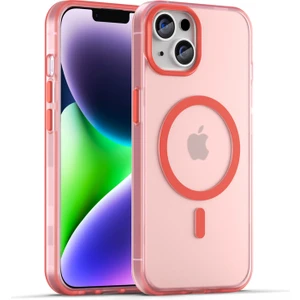 Forestl Digital Apple iPhone 14 Yarı Saydam Telefon Kasası Magsafe Kablosuz Şarj Kırmızısı ile Uyumlu Mat Tasarım (Yurt Dışından)