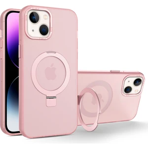 Forestl Digital Tpu+Pc Şok Geçirmez Kapak Apple iPhone 14 Plus Için Kılıf Magsafe Yumuşak Kickstand Telefon Vaka-Pembe ile Uyumlu (Yurt Dışından)