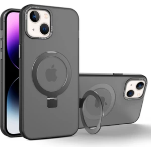 Forestl Digital Tpu+Pc Şok Geçirmez Kapak Apple iPhone 14 Plus Için Kılıf Magsafe Yumuşak Kickstand Telefon Vaka Black ile Uyumlu (Yurt Dışından)
