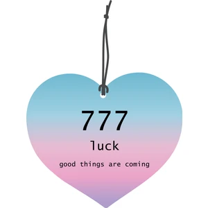By Meyla Bymeyla Kalpli 777 Luck Good Things Are Coming Tasarımlı Dekoratif Oto Kokusu ve Oto Aksesuarı