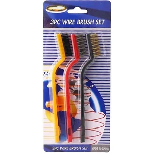 Elite Home Elite Tel Fırça Seti 3’lü Set Sert Plastik-Pirinç-Paslanmaz Çelik Tel Fırçalar