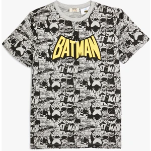 Tişört Kısa Kollu Batman Baskılı Lisanslı Pamuklu