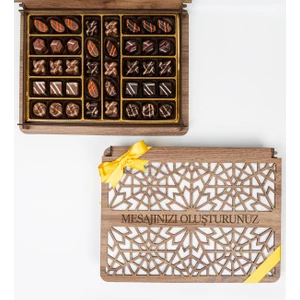 Caron Çikolata Kişiye Özel Ahşap Kutuda Hediyelik Special Çikolata