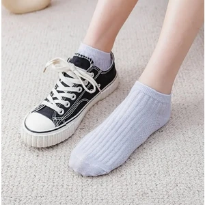 Çorap Socks 5'li Hava Aldıran Yazlık Renkli Fitilli Patik Çorap 5 Çift