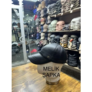 Melik Şapka Melik Orjinal Kuzu Derisi Beyzbol Deri Şapka