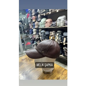 Melik Şapka Melik Orjinal Kuzu Derisi Beyzbol Deri Şapka