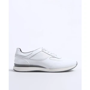 Beyaz Erkek Deri Sneaker GIMCHE