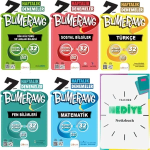 Günay Yayınları 2024 Güncel 7. Sınıf Tüm Dersler Bumerang 32 Haftalık Denemeler Setleri Geliştirici Mükemmel Set