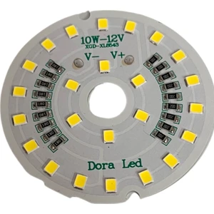 Dora Led 12Volt 10Watt Smd 5630 Ledli Led Modül Beyaz 10mm Delik Çaplı 12V 10W Avize Ledi 56mm