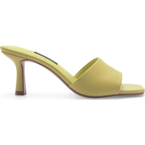 Nine West Pızale 3fx Sarı Kadın Topuklu Terlik