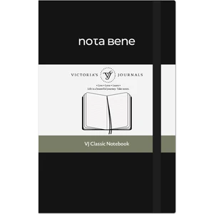 Victoria's Journals Nota Bene Classic Sert Kapak Defter, 9X14 Cm, Çizgili