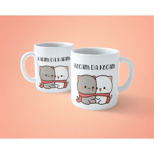 Hesaplısı Burada Karım Da Karım Kocam Da Kocam Espirili Baskılı Kupa Bardak 2'li